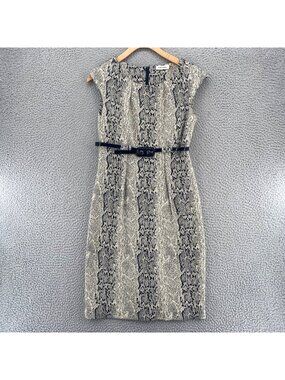 Calvin Klein | Dresses | Calvin Klein Black Gold Zipper Dress Size 4 |  Poshmark